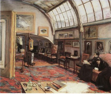 Das Atelier des Kunstlers Max Liebermann German Impressionism Oil Paintings